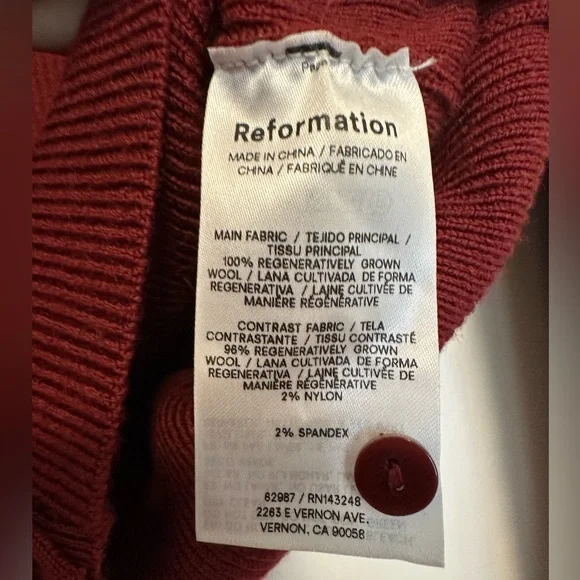 Meadow merino cardigan sz small Chianti red - Picture 4 of 9